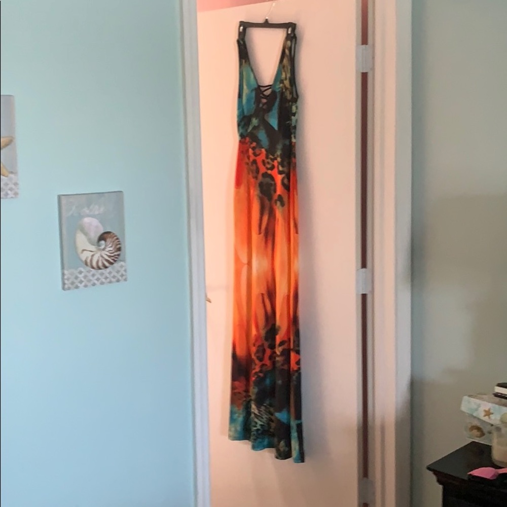Beautiful multi colored maxi dress